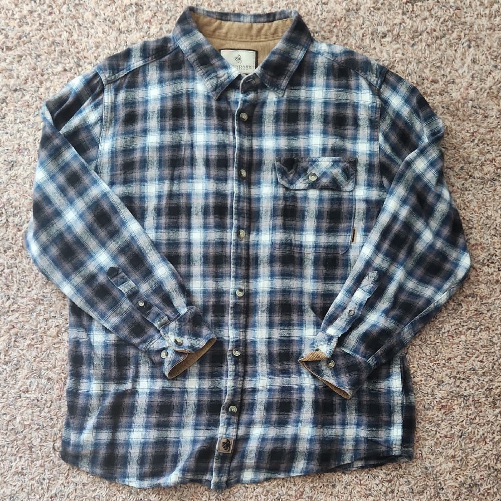 Legendary Whitetails Men's Plaid Shirt in Blue and Brown